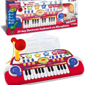 Tastatura pentru copii cu 24 clape cu microfon BONTEMPI