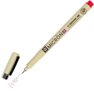 Stilou tehnic SAKURA Pigma Micron 03 Red - 0,35 mm ROYAL TALENS