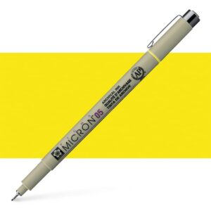 Stilou tehnic SAKURA Pigma Micron 05 Yellow - 0,45 mm ROYAL TALENS
