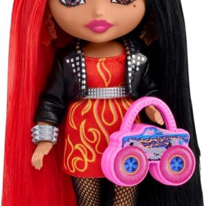 Papusa Barbie Extra Mini Doll With Moto Jacket MATTEL