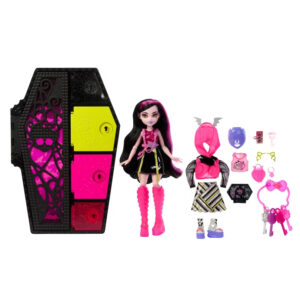 Set Joc Monster High Papusa Draculaura -Secrete Skultimate MATTEL