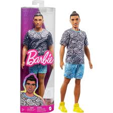 Papusa Ken Fashionist in tricou cu paisley Barbie MATTEL