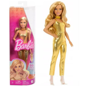 Papusa Fashionista 213, Blonda Cu Top Cu Dungi Barbie MATTEL