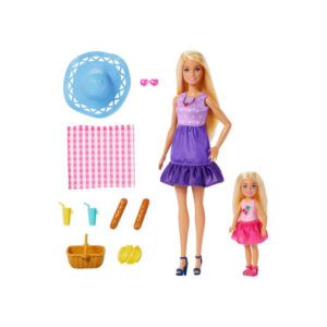 Set de joc Barbie Family & Friends, Picnic Cu 2 Papusi si 9 Piese MATTEL