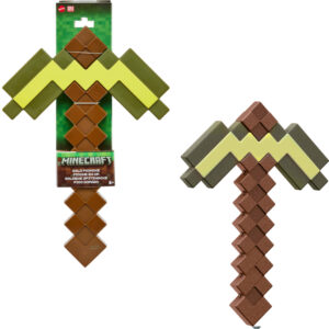 Jucarie Minecraft RolePlay Battle cu design pixelat Mattel