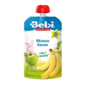 Piure de mere-banane 90g (6+) pouch Bebi PREMIUM
