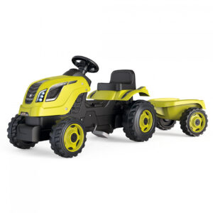 Smoby Tractor cu remorca galben