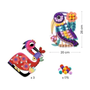 Set de creatie Colaje din pompoane - Atelier DJECO