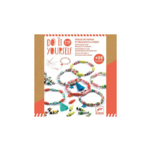 Atelier DIY de confectionat bratari cu margele din hartie culori Pop Djeco