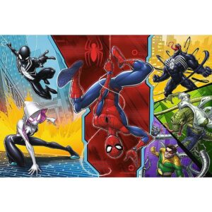Puzzle - 100 - Upside down / Disney Marvel Spiderman