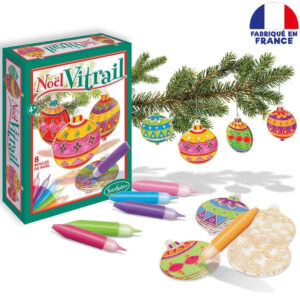 Set creativ Globuri de Craciun Noel Vitrail SentoSphere