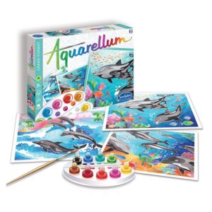 Set de creatie Pictura pe numere Delfin Aquarellum SentoSphere
