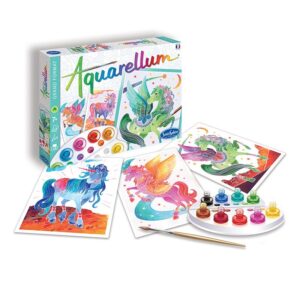 Set de creatie Pictura pe numere Unicorni Aquarellum SentoSphere