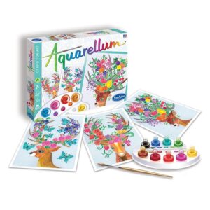Set de creatie Pictura pe numere Cerb fermecat Aquarellum SentoSphere