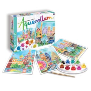 Set de creatie Pictura pe numere Les Capitales Aquarellum SentoSphere