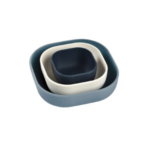 Set 3 boluri din silicon Beaba Night Blue Beaba