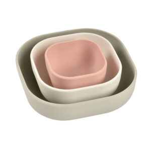 Set 3 boluri din silicon Beaba Velvet Grey Beaba