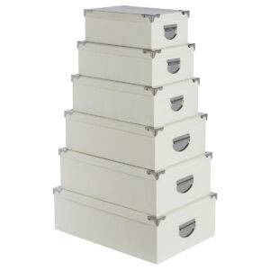 Set Cutii compartimentare - bej 6buc FIVE SMART