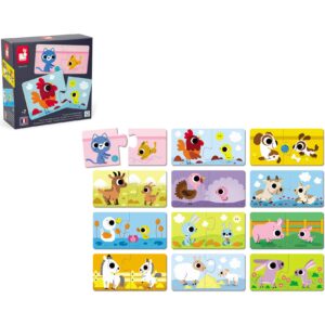 Puzzle Parinti si Pui de Animale JANOD