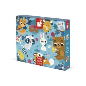 Puzzle tactil - Animalute de padure JANOD