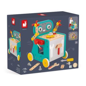 Antepremergator din lemn Robot Brico Kids. cu accesorii Janod