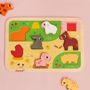 Puzzle la ferma CHUNKY Janod