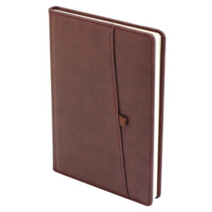 Agenda 14x21, coperta din piele, cu buzunar, burgundi Spree