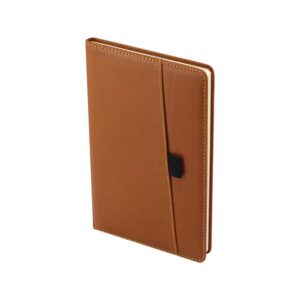 Agenda 14x21, coperta din piele, cu buzunar, cafeniu Spree