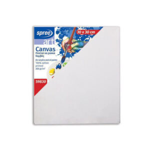 Panza pe sasiu 30x30 cm, 100% bumbac, grunduit 300 g/m2 SpreeArt