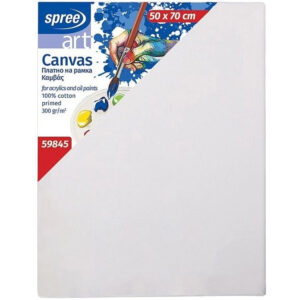 Panza pe sasiu 50x70 cm, 100% bumbac, grunduit 300 g/m2 SpreeArt