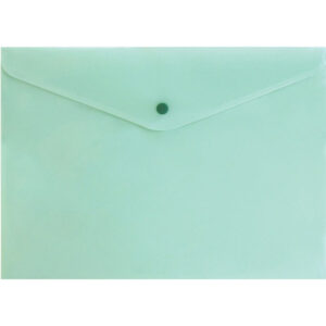 Mapa-plic cu buton A4, verde pastel solid Spree