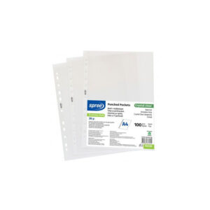 Folii de protectie A4 Economie , cristal, 30 µ, 100buc. Spree