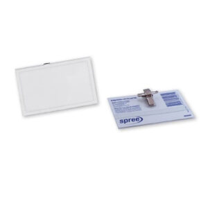 Holder pentru badge cu clipa, 55x90 mm, 270 mic Spree