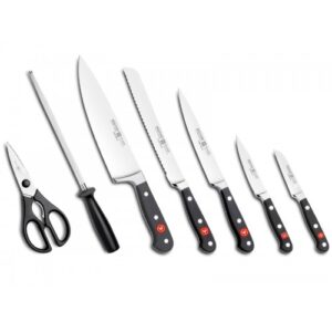 Bloc cu cutite 7buc. Classic bej WUSTHOF