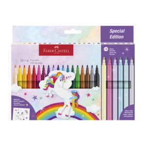 Set carioci Unicorn 18+6 metalice Faber Castell