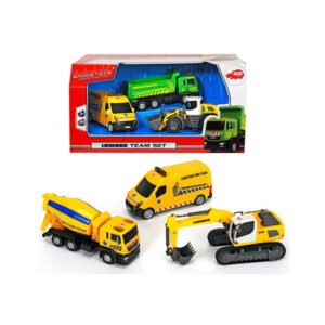 Set utilaje constructii din 3 masini 18cm Dickie auto
