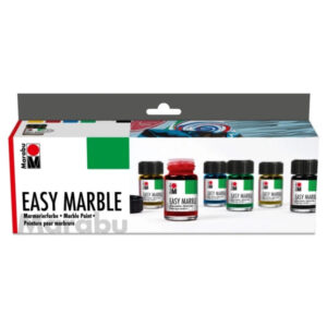 Set vopsele pentru tehnica de marmorare 15 ml, 6 cul. Marabu