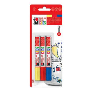 Set markere Porcelain & Glass Fun 1-2mm, 3 cul. Marabu