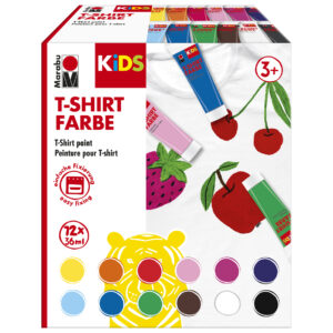 Set vopsea pt textile Kids T-shirt 36 ml, 12 cul. Marabu