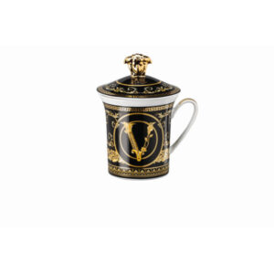 Cana cu capac / 30 de ani VIRTUS GALA BLACK -Versace Rosenthal