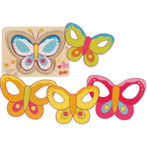 Puzzle din lemn Fluture GOKI