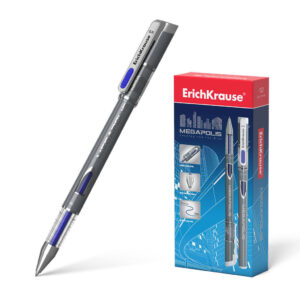 Pix cu gel 0,5mm MEGAPOLIS Gel Stick, albastru ErichKrause