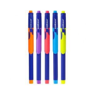 Pix cu bila ErgoLine Kids Stick&Grip Neon 0.7, Super Glide Technology albastru ErichKrause