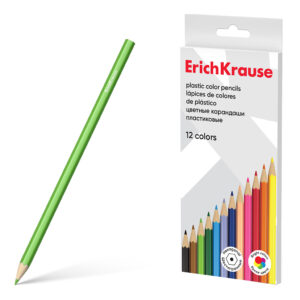 Creioane colorate din plastic hexagonal 12 cul. ErichKrause