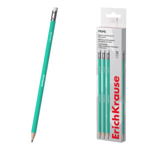 Creion din plastic cu radiera HB Prime, hexagonal ErichKrause