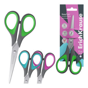 Foarfece pentru stangaci EasyCut+, 17 cm in asort. ErichKrause