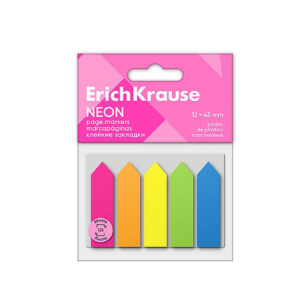 Index-uri din plastic Neon Arrows, 12х45 mm, 125 file, 5 cul., 45x12 mm, ErichKrause