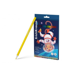 Creioane colorate triangular Kids Space Animals 18 cul. ErichKrause