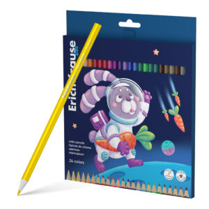Creioane colorate Kids Jumbo Space Animals, 24 cul. ErichKrause
