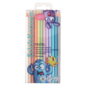 Creioane colorate hexagonal din plastic Jolly Friends, 12 culori ErichKrause